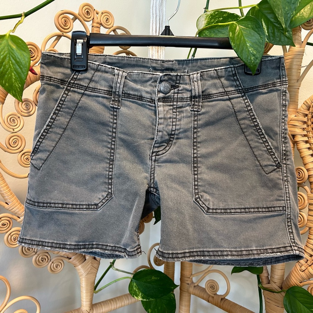Free People Army Blue Cargo Shorts Size 26